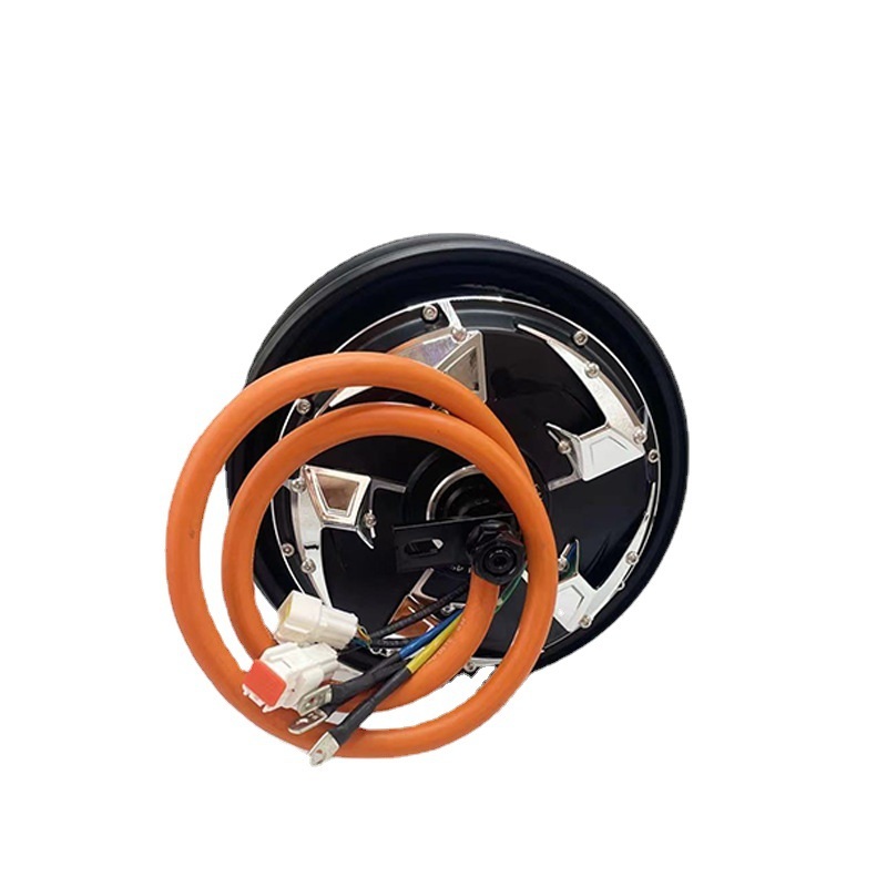 QSMOTOR全顺电机10寸2000WP45H48-96V瓦片高性能电机风罩颜色可选