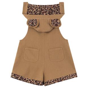 KEIKO 复古牛仔背带短裤女2026春夏设计感可拆连帽连身阔腿裤子