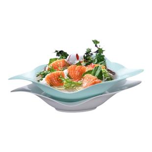 密胺贝壳造型海鲜刺身盘日料餐厅商用三文鱼生干冰盘龙虾拼盘餐具