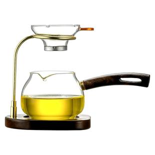 高档侧把玻璃公道杯茶漏一体分茶器带茶滤组合小青柑专用泡茶神器
