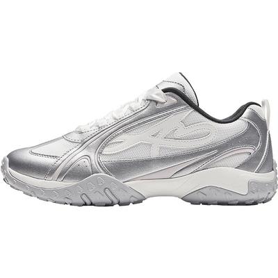 安踏雀跃丨芭蕾风银色休闲德训鞋女冬季薄底T头鞋潮流百搭运动鞋