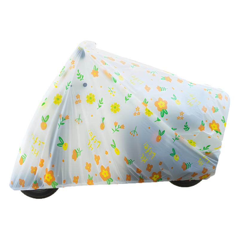 电动车雨衣防雨罩挡风被卡通花朵