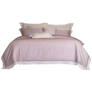 水星家纺60支新疆长绒棉床上四件套抗菌套件纯棉被套床单轻奢床品