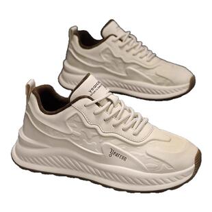 意尔康男鞋2026年新款春季爆款百搭皮面增高老爹鞋男士休闲运动鞋