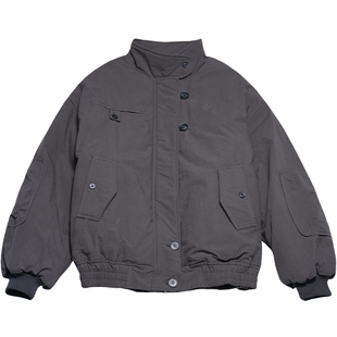 STILLYOU冬季保暖个性小立领工装棉服女宽松厚实防风面包服棉外套