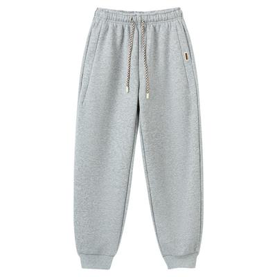 快鱼休闲裤女2025新款冬装加绒保暖宽松舒适纯色卫裤束脚运动裤