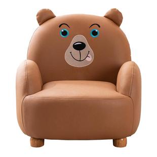 动物熊猫儿童沙发小沙发实木懒人可爱卡通椅男孩女孩单人阅读沙发