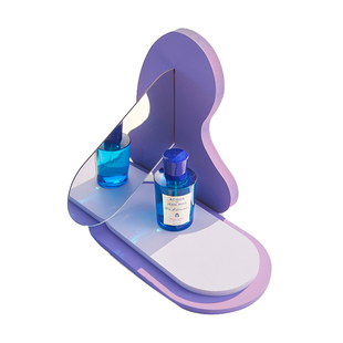 DNJ异形几何体亚克力镜面美妆护肤品拍摄摆拍道具装饰摆件摄影台