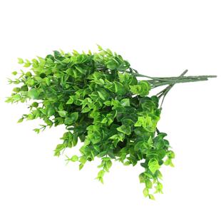 单支仿真假草塑料花装饰客厅摆件仿真花草叶子尤加利叶假草搭配