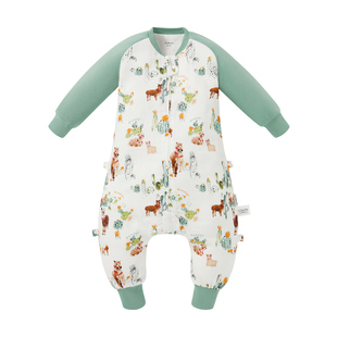 cutelife【轻羽】宝宝秋冬睡袋竹棉分腿儿童防踢被子加厚防寒A类