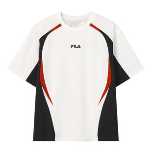 FILA斐乐官方男子针织短袖衫2026夏新款日常休闲通勤拼色宽松T恤