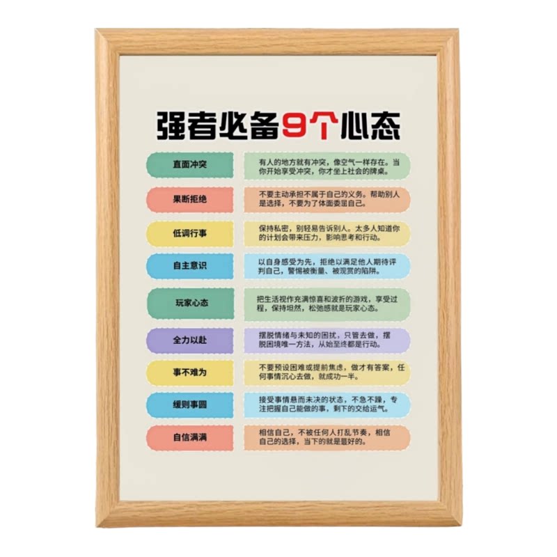 强者心态励志相框摆台做更好的自