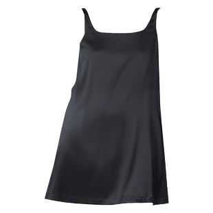 丝侬性感真丝睡裙女吊带桑蚕丝睡衣裙A字弹力打底连衣裙带口袋