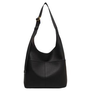 高级感百搭水桶包女2026新款包包春夏复古单肩包大容量通勤托特包