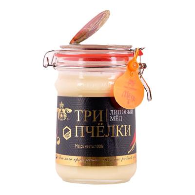 特里普乔卡旗舰店俄罗斯原装进口不掺假天然椴树蜜玻璃瓶2斤/瓶