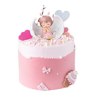 烘焙蛋糕装饰创意卡通可爱安妮天使蛋糕摆件安妮宝贝女孩生日插件