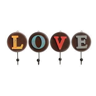 复古数字木质创意挂钩装饰衣帽钩壁挂玄关挂钥匙试衣间门后免打孔