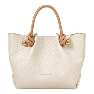 Cnoles蔻一编织手提包小拎包包2026夏季新款女士单肩菜篮子小挎包