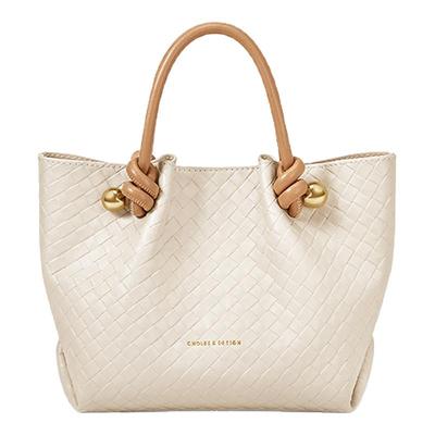 Cnoles蔻一编织手提包小拎包包2025秋冬新款女士单肩菜篮子小挎包