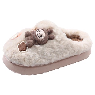 拉布布儿童棉拖鞋男童冬季新款女童室内家居男孩防滑棉鞋女孩拖鞋