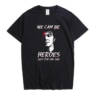 David Bowie大卫鲍伊摇滚音乐队周边宽松大码短袖t恤半袖男女纯棉