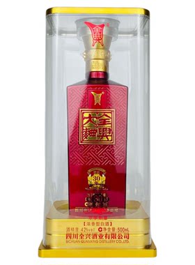全兴大曲窖龄30年礼盒装浓香白酒