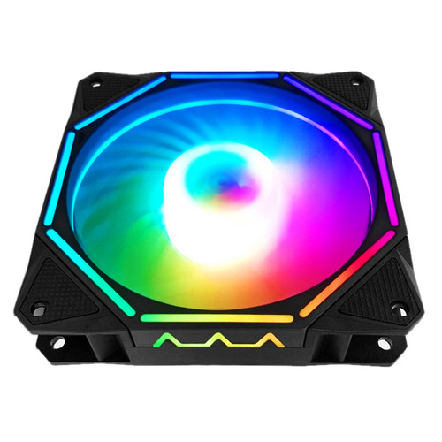 玲珑电脑机箱风扇12cm5V3针ARGB幻彩AURA神光同步水冷PWM温控反向