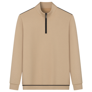 男士立领半拉链卫衣空气棉长袖保暖打底衫简约时尚太空棉男装新款