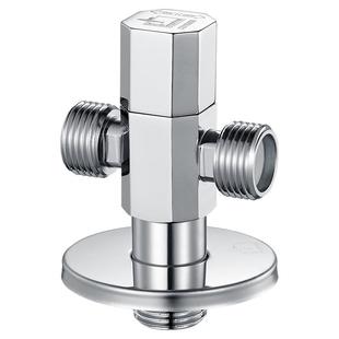 潜水艇一进二出三通全铜角阀家用一分二洗衣机龙头双出水阀门373