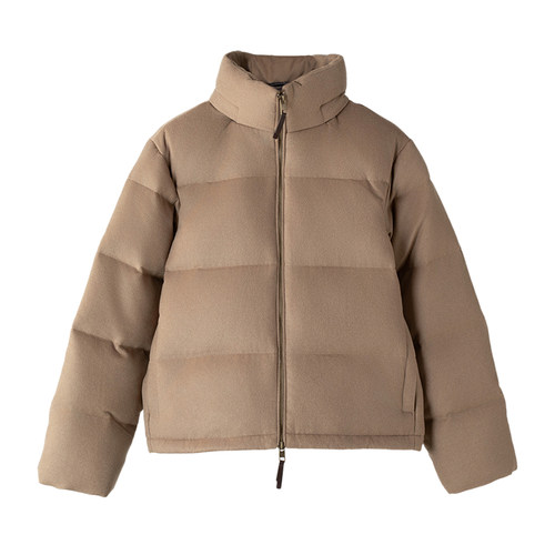 【Highline系列】英伦老钱~山羊绒羊毛+鹅绒立领短款羽绒服女