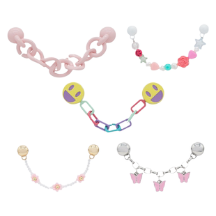 Mkop洞洞鞋配饰高级感鞋扣配件金属笑脸链条鞋花适配Crocs/Cross