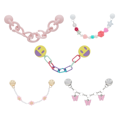 Mkop洞洞鞋配饰金属笑脸链条鞋花