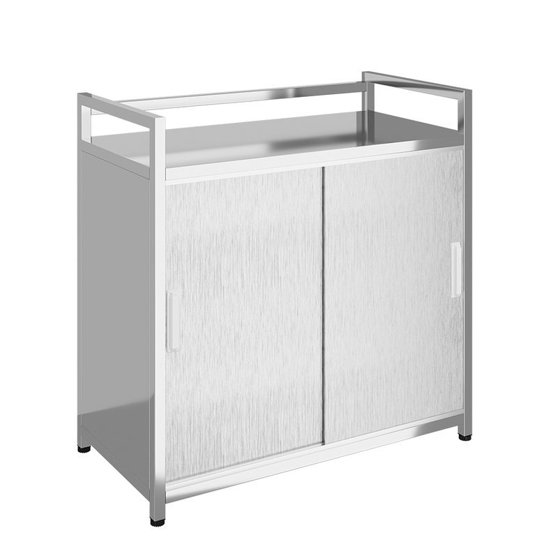 不锈钢厨房工作台特厚双层打荷台商用厨房切菜家用落地置物架定制