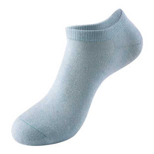 AUN爱优恩袜子男短筒夏季薄款纯棉防臭吸汗透气船袜男士浅口休闲6