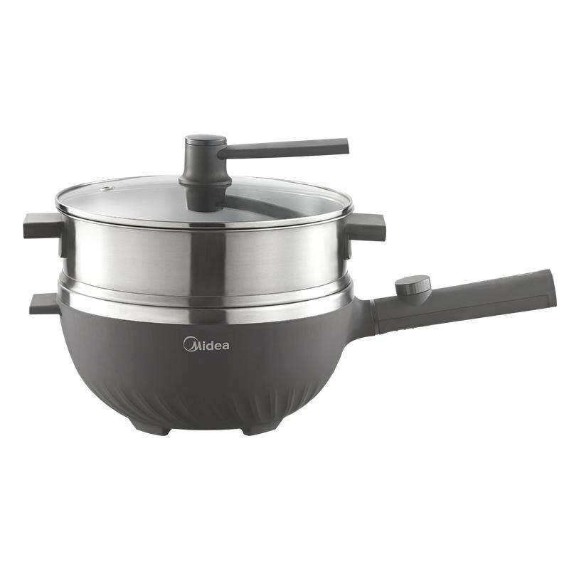 美的不花芯电炒锅家用多功能炒菜蒸煮一体式大容量不粘电热火锅