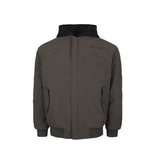 GTAL25AW美式假两件带帽可拆卸棉服纯色刺绣夹棉夹克拼接保暖外套