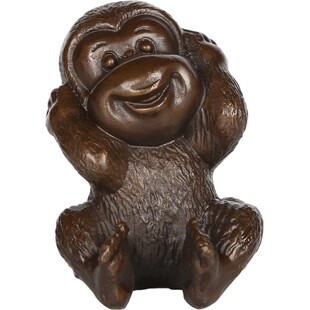 上善若水 铜猴摆件 三四不猴子不听不看不说家居客厅工艺礼品0066