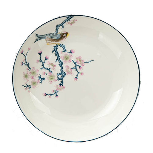 唐山骨瓷餐具8英寸深盘汤盘菜盘8寸饭盘陶瓷菜盘子米饭盘楞炒盘