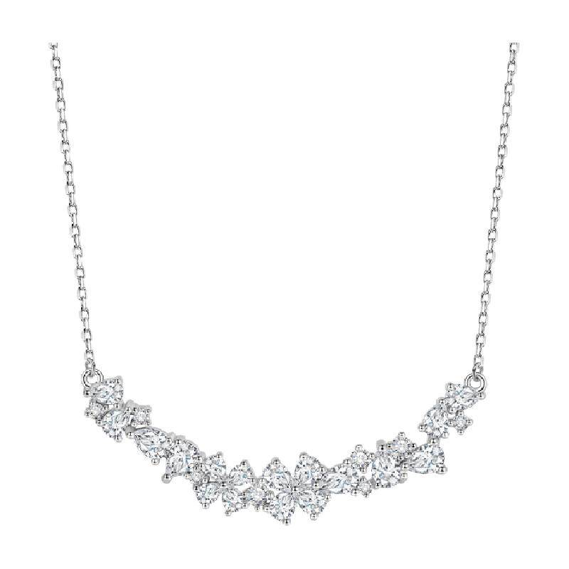 中国黄金珍尚银纯银紫藤花项链高级感轻奢小众生日礼物送女友S925