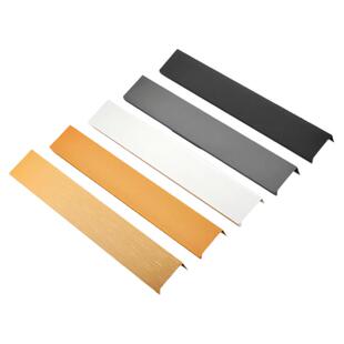 衣柜隐形拉手白色抽屉黑色现代简约通顶免打孔柜子极简柜门长把手