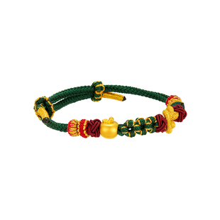 周大生黄金手串足金苹果手串手饰配饰送女友老婆妈妈节日生日礼物