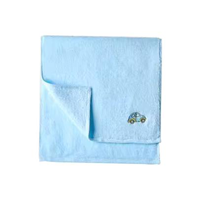 三利儿童洗脸巾卡通纯棉可爱柔软方长形家用宝宝面巾小毛中巾4条