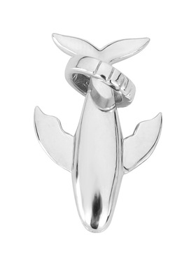 925纯银鲸鱼项链男个性小众潮牌百搭ins风情侣配饰原创足银吊坠女