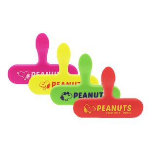 史努比限定太阳星文具旗舰店大号塑料夹子零食袋纸袋塑料袋封口长尾夹文件收据收纳票据夹