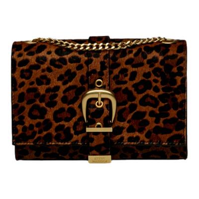 Steve Madden思美登BZETA26早春焕新时尚搭扣豹纹斜挎包单肩包