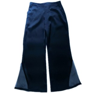 微喇叭裤女2025年夏季薄款真丝修身显瘦网红裤子女ins超火九分裤