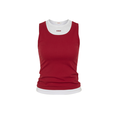 樱桃KIRSH撞色假两件修身背心