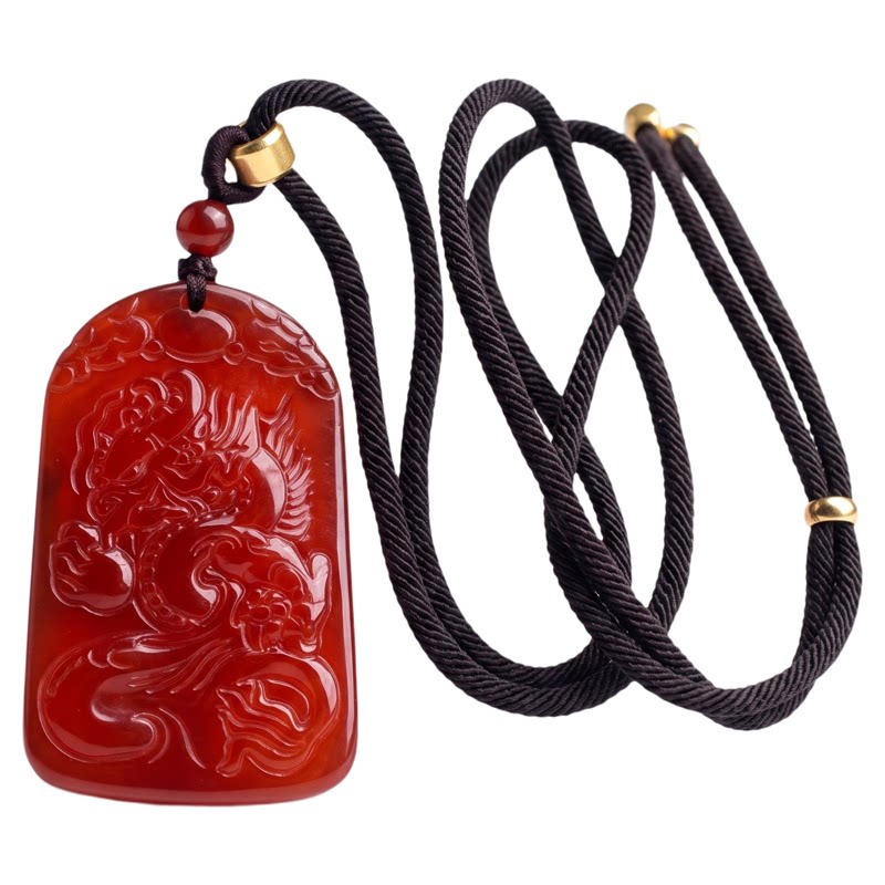 天然红玛瑙祥瑞凤凰挂件大气款
