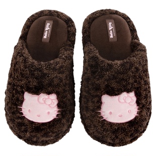 tbh野兽派家居三丽鸥Hello Kitty毛绒拖鞋可外穿一字拖室内家居鞋