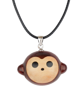 隐山檀木猴子吊坠生肖情侣礼物